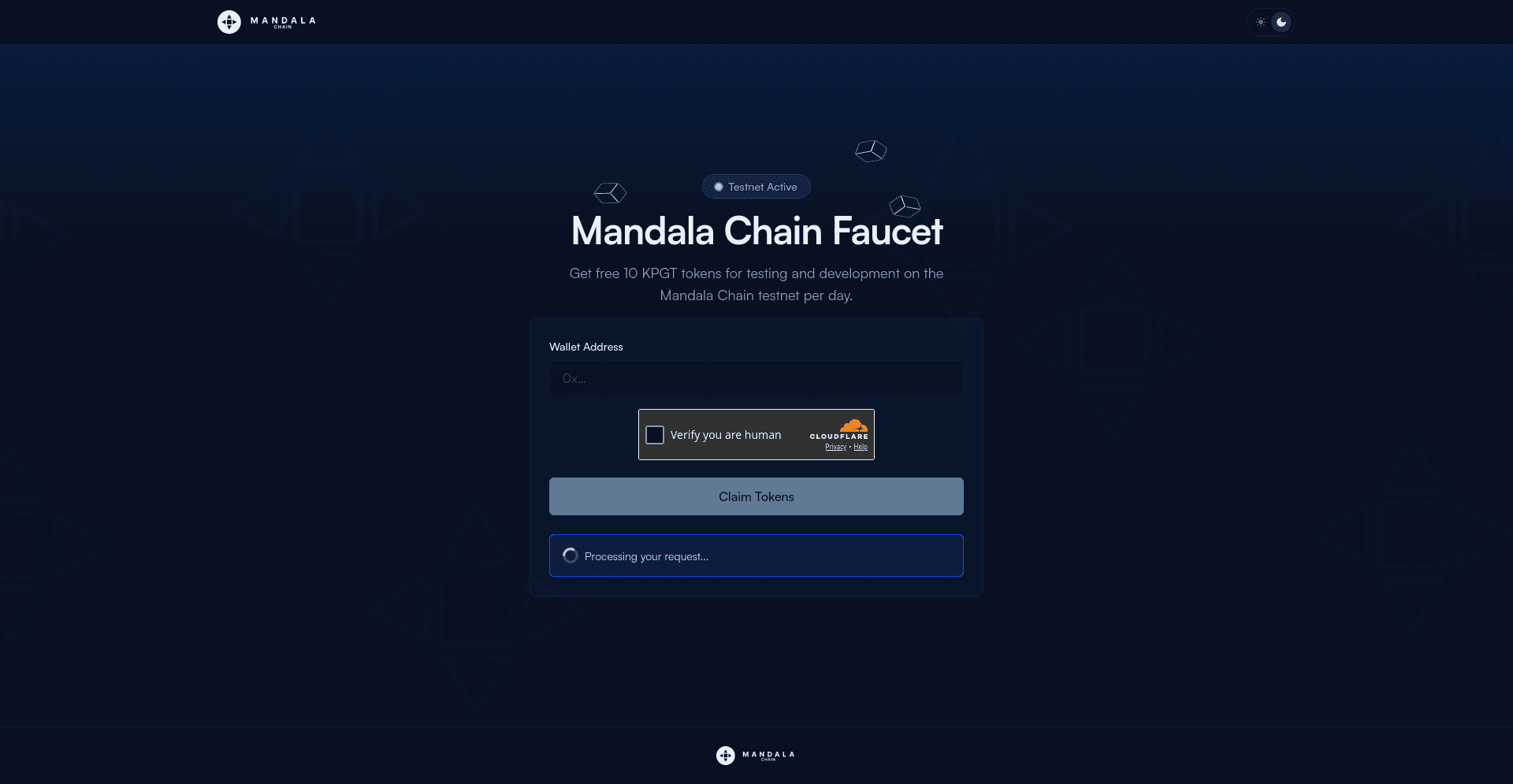Human verification and claim in progress
