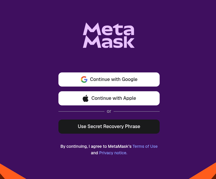 MetaMask creation method