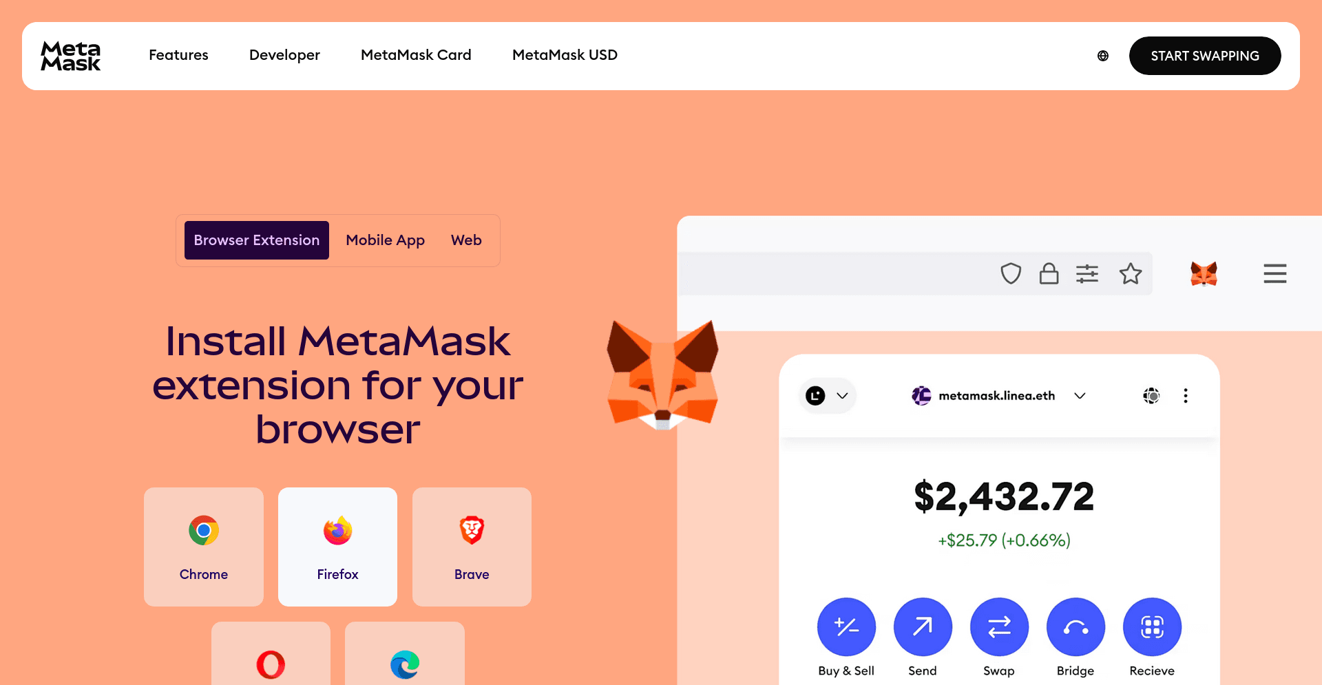 MetaMask download page